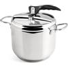 INOXPRAN - Pentola a Pressione, Acciaio Inox, Capienza 7 L, Triplo Fonto Adatto