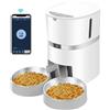 WellToBe Wifi Distributore Automatico di Cibo per Due Gatti, Alimentatore Automa