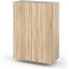 Mobiletto da bagno sospeso Sonoma in rovere, colonna da bagno da 60 cm per camer