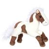 GIPSY TOYS PELUCHE CAVALLO SDRAIATO - 40 CM MARRONE SCURO E BIANCO r2nL