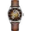Hamilton Watches Orologio Hamilton Jazzmaster Open Heart Auto H32705501 Pelle Marrone Uomo Watch