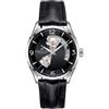 Hamilton Watches Orologio Hamilton Jazzmaster Open Heart Auto H32705731 Pelle Nera Uomo Watch