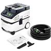 Festool Cleantec CT 15 E - Aspirapolvere a umido e secco, contenitore da 15 l, compatto e mobile, con accessori, funzione antistatica, ideale per officina, cantiere e auto