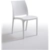 bica 300 Volga Sedie, White, 47x95x180 cm, Bianco, 46x54x80 cm, plastica