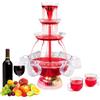 TECKZOON 3 Livelli Fontana per Feste, Macchina per Fontana di Vino Rosso
