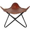 PARRYS LEATHER WORLD Farfalla Sgabello Stile Vintage Pelle Pieghevole Poggiapiedi Tavolo Rustico Boho