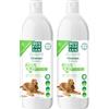 MENFORSAN Aloe Vera Shampoo per cani, 1 litro, confezione da 2, verde