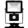 Electraline 63511 Proiettore Faretto Slim da Esterno, IP44 a LED con Sensore di Movimento, 10W, Nero