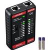 Tolesum Tester Cavi di Rete LAN, Tester per Cavi RJ45 per CAT5 CAT5e CAT6 CAT6A, Tester