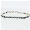 Black Diamond Bracciale Tennis Black Diamond In Argento Sterling 925 7.50 Pollici AAA