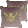 Paoletti Cuscini Cerana Twin Pack Piume D'Oca, Dusty Blush, 50 x 50 cm, 2 unità