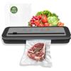 MEGAWISE A01 80KPa - Macchina sottovuoto per alimenti, modalità asciutta e bagnata, design compatto e leggero, con 40 sacchetti sottovuoto pretagliati e tubo sottovuoto per cucina domestica (grigio
