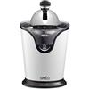 SIMEO JPA220 - Spremiagrumi elettrico, 2 misure, con pressore silenzioso, antigoccia, in acciaio INOX spazzolato, 100 W-16,5 x 20 x 29 cm, vetro, 0,6 litri, bianco
