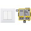 VIMAR 0K03925.04 Plana Kit comando connesso, senza fili e senza batteria, VIEW Wireless standard Blu & 03982 Modulo relè tapparella connesso IoT, per tapparella con orientamento delle lamelle