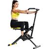 SPORTNOW Macchina Total Crunch Pieghevole in PP e Acciaio 57x105x115 cm Giallo