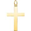 FMF Pendente Oro 18K 750 Mls. Croce Lisa Massiccia Piana 38 X 24 MM. 4,00 Grami