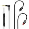 Cavo per cuffie schermato 1,2M con connettori da 3,5mm e volume in alluminio