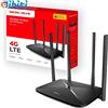 MB115-4G Router Wifi Con Sim, 4 Antenne Ad Alto Guadagno, 4G LTE Wireless N300Mb