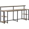 DecHome Scrivania Industriale 200x53x100 cm colore Nero/Marrone