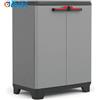 Keter ripostiglio Armadio Basso Stilo, 1 Ripiano Regolabile, Grigio Scuro, 68X39X90 H