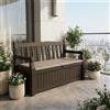KETER Cassapanca contenitore Baule da esterno 140x60x84 cm Beige/Marrone