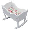 1Pc Mini Culla Giocattolo Bambino Culla piccola per Dolly House (Bianco)