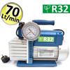 VALUE Pompa vuoto bistadio 70 Lt/min per impianti gas R32 R1234YF - vacuometro ed elet