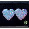 SBI Gems 25x25 MM Opale Sintetico Forma Cuore Cabochon Paio 19.48 Cts Loose Gemme