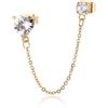 SAGAPO DAZZLY ORECCHINO DOPPIO BUCO DONNA ACCIAIO SDZ140 NUOVO