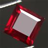 Senza marchio Pietra preziosa sfusa quadrata 9x9 mm rubino rosso profondo certificato Mogok...