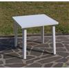 BICA TAVOLO RESINA ESTERNO QUADRATO CM. 80X80 BIANCO TAVOLINO GIARDINO BAR RESISTENTE