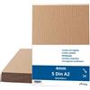 Anhelus Paper & Deco 5 Fogli di Cartone Ondulato 4mm Formato A2 (42x59,4cm) - Cartone