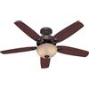 Hunter Ventilatore da Soffitto con Luce Builder Deluxe Bronzo Camera Letto