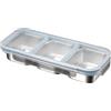 Contenitore porta pasti 3 griglie acciaio 316 con profondit�� 3,7 cm e guar