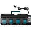 ASUNCELL DC18SF - Caricatore da 14,4 V-18 V, per Makita ASUNCELL 3 A, 4 porte, per Makita