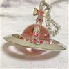 Vivienne Westwood Collana Vivienne Westwood sfera media rosa argento superiore 6,5 x 6 cm C80 c...