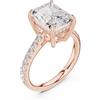 Anello regalo squisito certificato 5,1 ct diamante coltivato in laboratorio d...