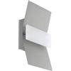 EGLO LED Lampada da Parete Esterna Binasco, 1 fiamma, Applique in acciaio | e plastica, Colore: Argento e bianco, IP44