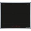 Bosch Hausgeräte Bosch PVQ645HB1E Serie 6 Smart piano cottura a induzione (autosufficiente), larghezza 60 cm, combinazione di due zone di cottura, telaio perimetrale, controllo della cappa basata sul piano cottura,
