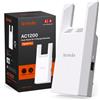 Tenda A18 Pro Ripetitore Wi Fi Dual Band AC1200 Mbps Funzionalità Extender e Access