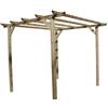 Pergola da Giardino in legno di pino 3x3x h2,5 mt gazebo per esterno giardino