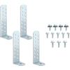 Confezione 4 Staffe Condensatore Zincate 4-1/4 per Kit Tie Down Clip Uragano