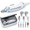 Beurer MP62, set per manicure e pedicure, lima elettrica per unghie, 10 accessori di alta qualità, per unghie naturali, acriliche e gel, luce di precisione, rotazione rapida (2000 - 5400 giri/min),