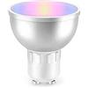 PNI Lampadina intelligente a LED SafeHome PT51RG, GU10, WiFi, RGBW, 5W, 500 lm, luce/colore regolabile via internet, applicazione Tuya Smart
