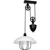 Homemania HOMAX_4520 Lampada a Sospensione Perseus Nero in Metallo, 38 x 38 x 97 cm