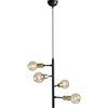 Homemania HOMAX_4765 Lampada a Sospensione Puppis Nero in Metallo, 85 x 32 x 50 cm