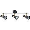 Brightium Ciabatta Maximum 3xGU10 in elegante nero e pelle, con dimensioni di 15x48,5x8,5 cm. Ideale per illuminare il tuo spazio con stile e raffinatezza.