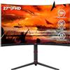 Konix Drakkar Monitor gaming Shadow 27 curvo PC, PS5, Switch 2 e Xbox - FHD 1 080 px - Frequenza 180 Hz - Tempo di risposta 1 ms - Pannello VA