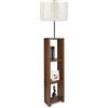 WELL HOME MOBILIARIO & DECORACIÓN Lampada di noce, noce con schermo MDF al 100%, GLO bianco