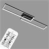 Briloner Leuchten - Lampada da soffitto a LED, plafoniera dimmerabile, incl. telecomando, regolazione della temperatura di colore, nero, 40 Watt, 4.400 Lumen, 1100x217x90mm